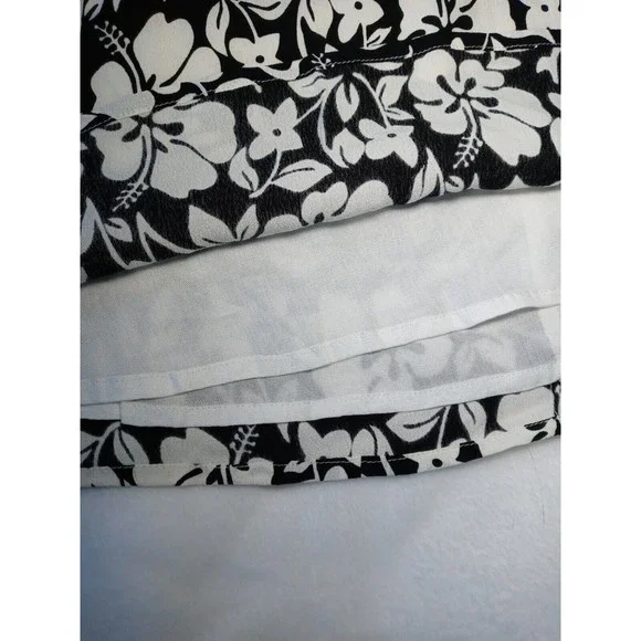 Faithfull the Brand Gaia Behati Floral Mini Dress Black White Lined Size 8/L NWT - Picture 10 of 15